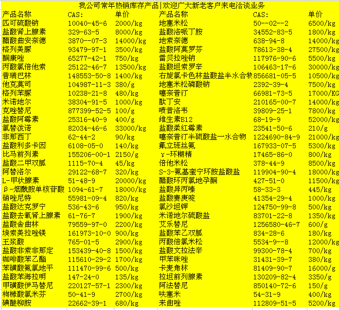 霍玉山产品最新报价一览